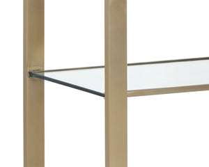 AMBRETTA BOOKCASE - LARGE - GOLD / CLEAR