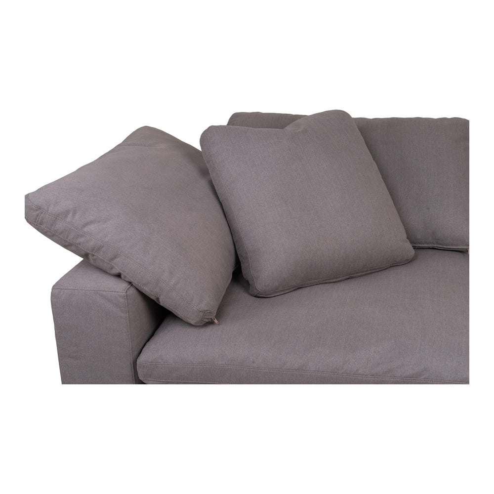 Moe's Clay Corner Chair Light Grey Fabric