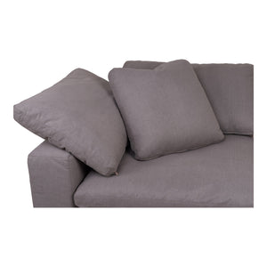 Moe's Clay Corner Chair Light Grey Fabric