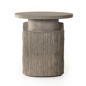 Huron Outdoor End Table In Textured Flint