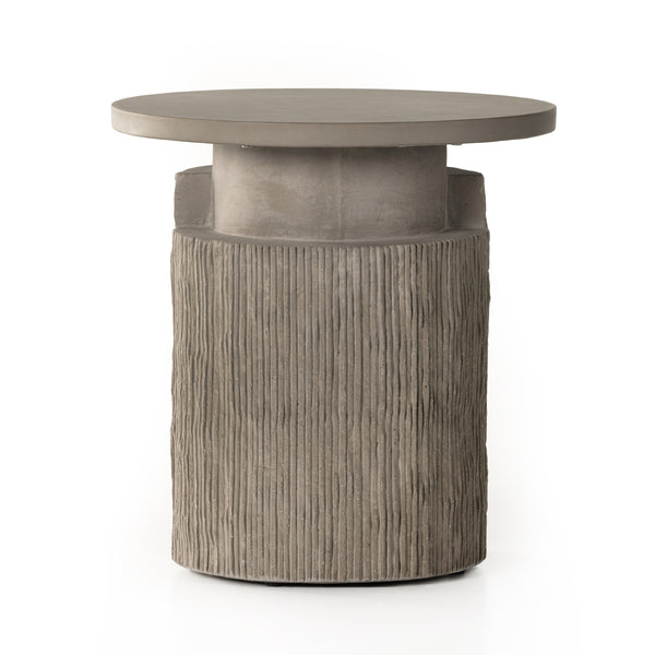 Huron Outdoor End Table In Textured Flint