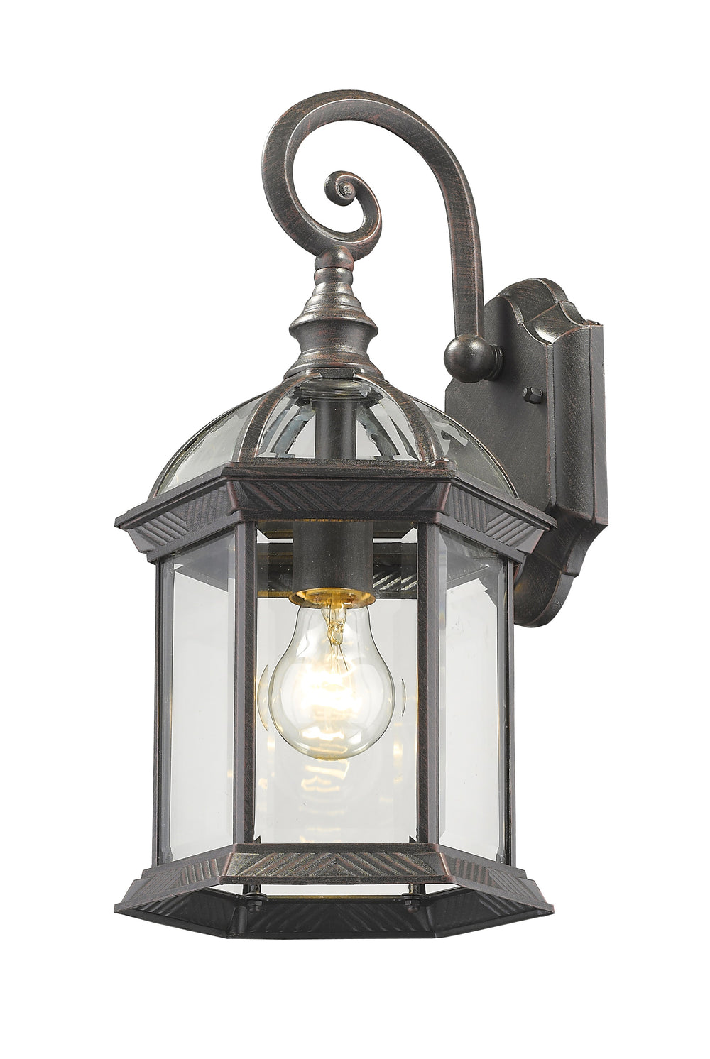 Annex 1 Light Outdoor Wall Light in Rust Finish