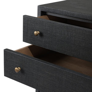 Fiona Tall Dresser - Black Raffia