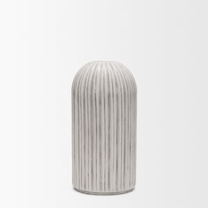 Ummi Small Off White w/ Gray-Brown Antiquing Ceramic Floor Vase