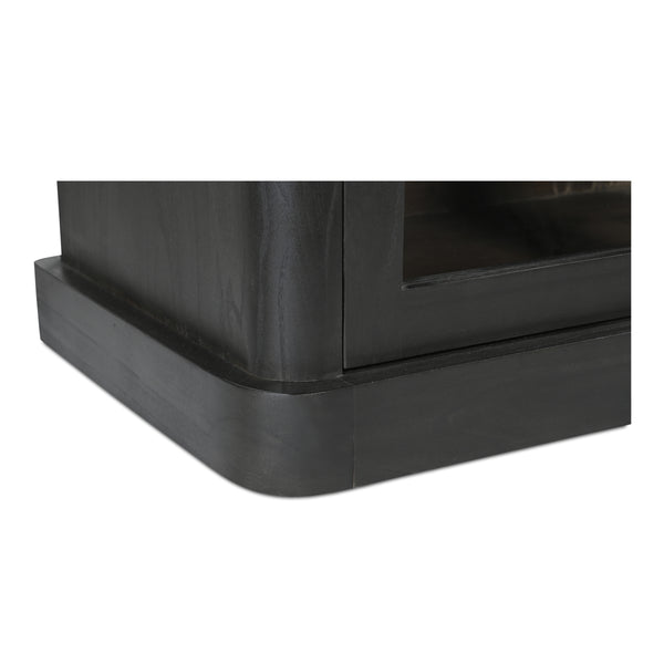 Mona Sideboard with Glass Doors in Black