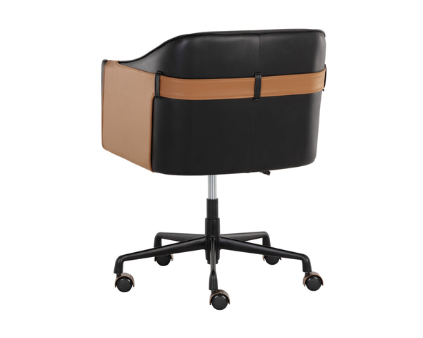 CARTER OFFICE CHAIR - NAPA BLACK / NAPA COGNAC