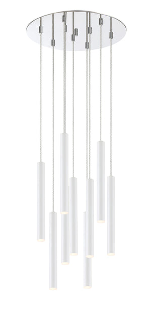 Forest 9 Light Island/Billiard in Chrome Finish