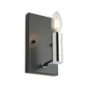 Carlton AC11387 Wall Light in Matte Black & Polished Nickel