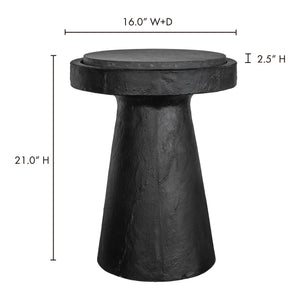 Moe's Book Accent Table Black Cement & Terrazzo