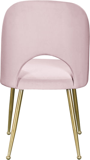 Ramon Dining Chair In Pink Velvet