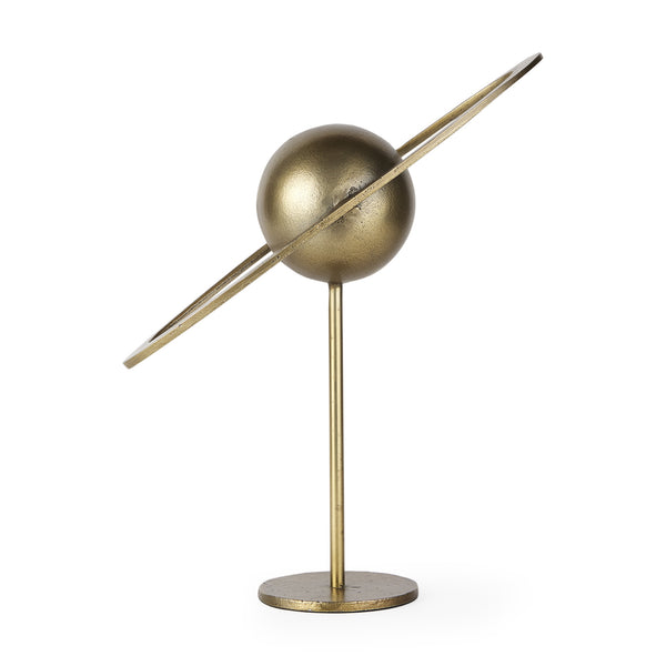Atlas 15.0L x 7.0W x 16.0H Gold Metal Solar System Ornament