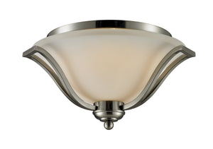 Lagoon 3 Light Ceiling in Brushed Nickel Finish