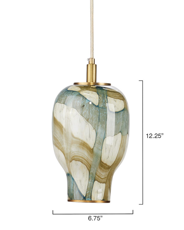 Helen Glass 1-Light Pendant, Large