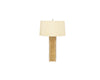 GOLD LF WIRE WRAP LAMP, 15" BUTTER SHADE