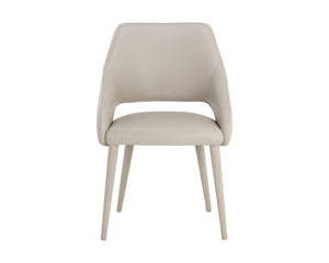 GALEN DINING ARMCHAIR - LINEA LIGHT GREY LEATHER