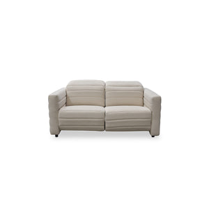 Moe's Juno Power Recliner Sofa in Off White Chenille