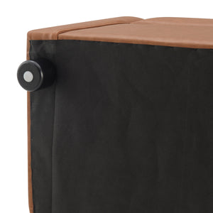 Wendy KD Faux Leather Storage Bench, Vintage Cider