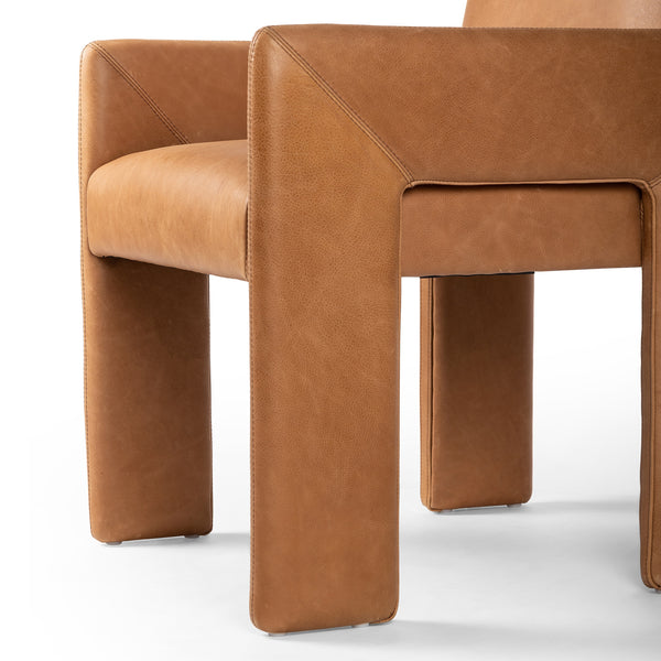 Amur Dining Armchair in Palermo Cognac