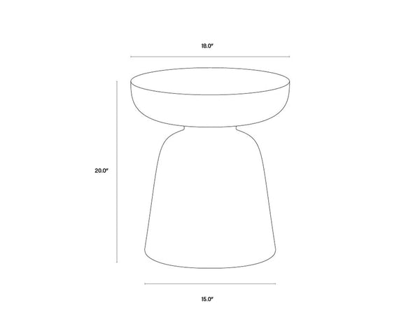 LUCIDA END TABLE - TERRAZZO