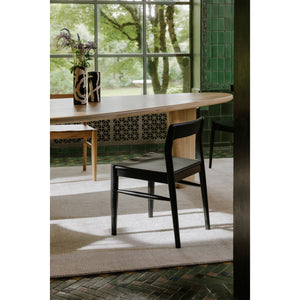 Moe's Owing Dining Chair Set in Black Oak