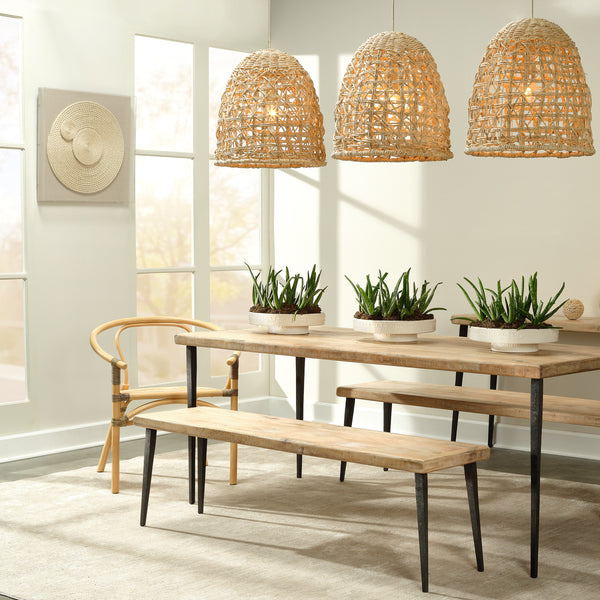 Farmhouse Wood Dining Table, Natural