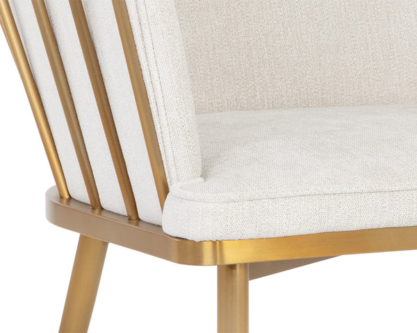 CAILY DINING ARMCHAIR - POLO CLUB MUSLIN