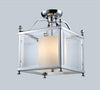Fairview 3 Light Semi Flush Mount in Chrome Finish