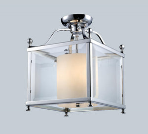 Fairview 3 Light Semi Flush Mount in Chrome Finish