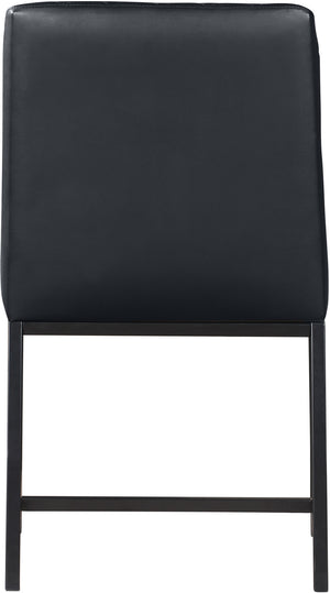 Bernard Dining Chair In Black Faux Leather