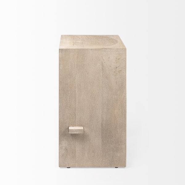 Aida 26" Seat Height Light Gray Wood Counter Stool