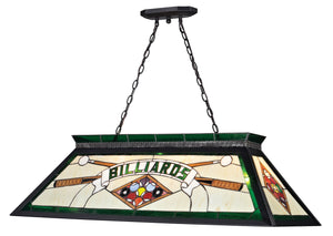 Tiffany Billiard 4 Light Billiard Light in Matte Black  Finish