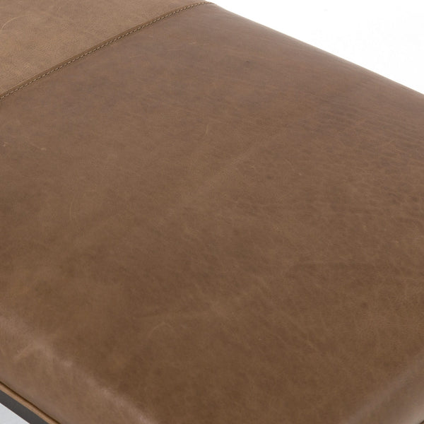 Beaumont Leather Bench-Warm Taupe Dakota