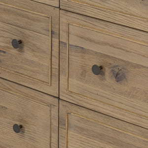 Maggie 6 Drawer Dresser - Aged Smoked Oak Resawn