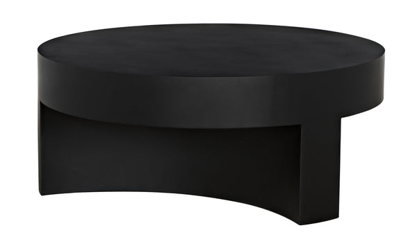 Steward C Industrial Steel Coffee Table in Matte Black