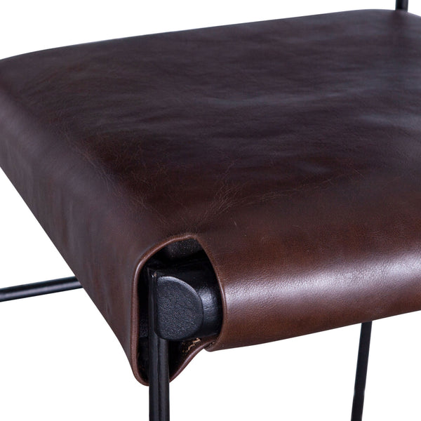 New York Bar Chair Chocolate Leather