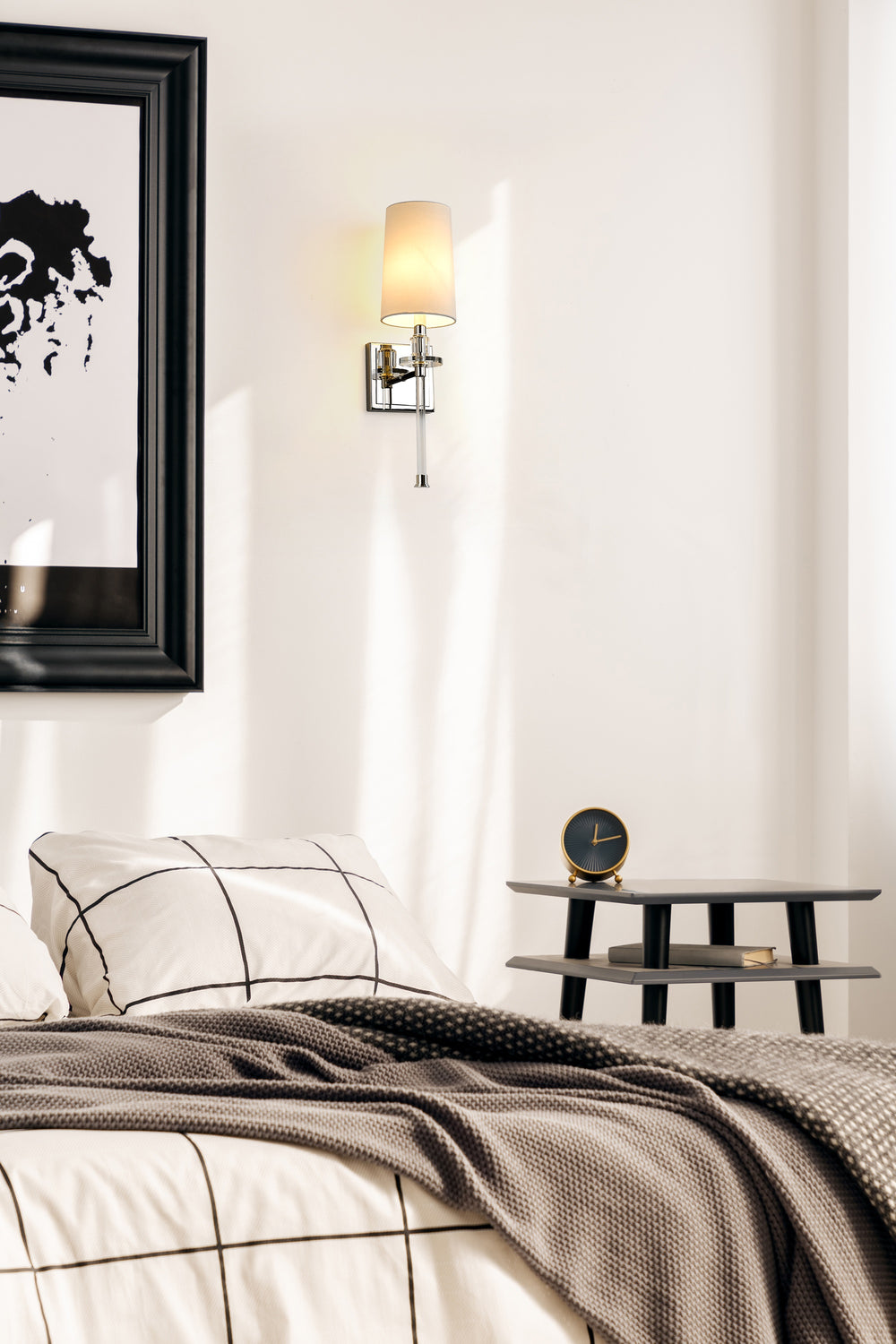 Sophia 1 Light Wall Sconce in Polished Nickel Finish