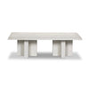 Terrell Outdoor Coffee Table - Matte White Cast Aluminum