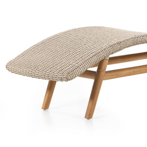 Portia Outdoor Chaise Lounge In White