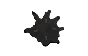 Freeform Teak Wall Slice, Medium, Black