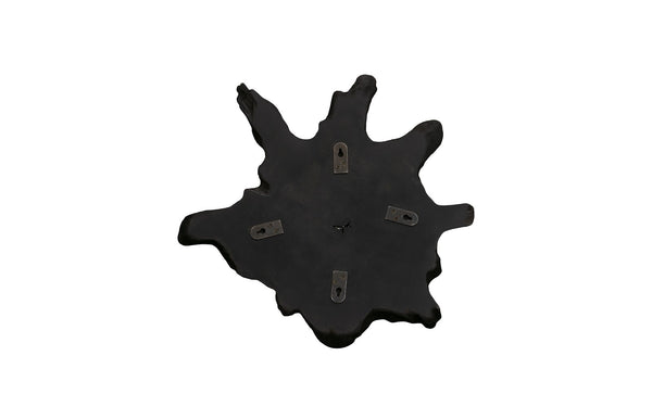 Freeform Teak Wall Slice, Medium, Black