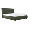 Moe's Luzon King Bed in Deep Forest Green