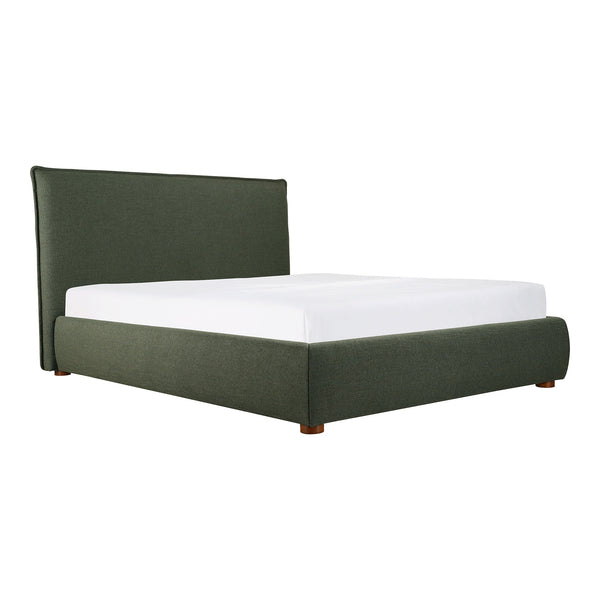 Moe's Luzon King Bed in Deep Forest Green