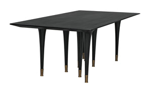 Romeo Dining Table, Hand Rubbed Black