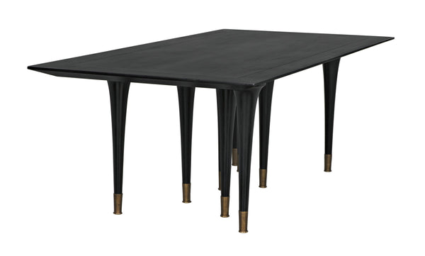 Romeo Dining Table, Hand Rubbed Black