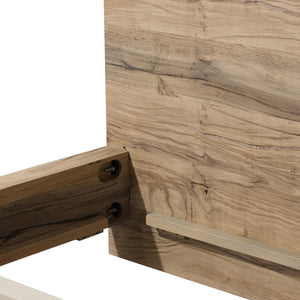 Lia Queen Bed in Natural Reclaimed French Oak