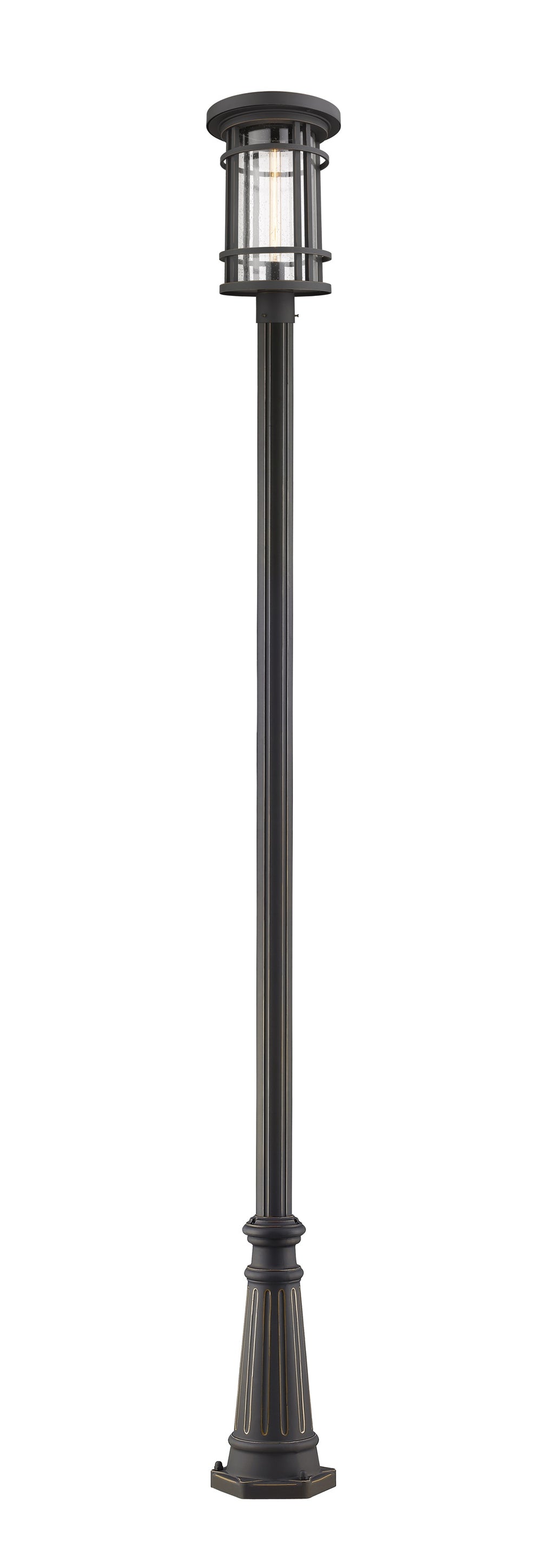 Jordan 1 Light Outdoor Post Mounted Fixture in Oil Rubbed Bronze Finish