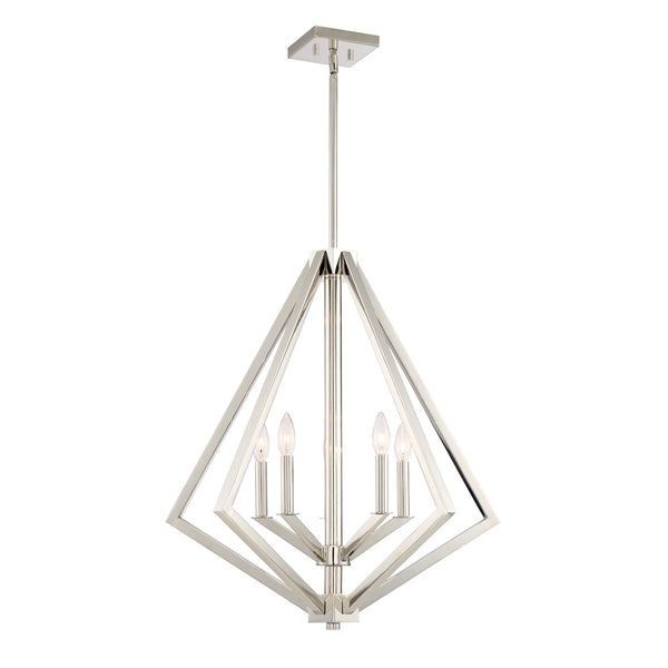 Breezy Point AC10685PN Chandelier in Polished Nickel