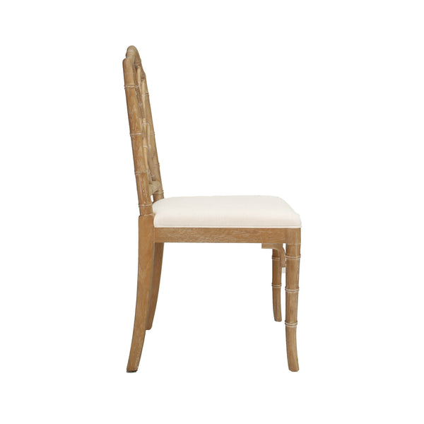 BAMBOO DINING CHAIR IN CERUSED OAK