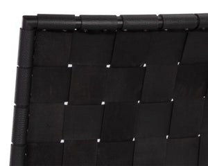 OMARI BARSTOOL - BLACK LEATHER