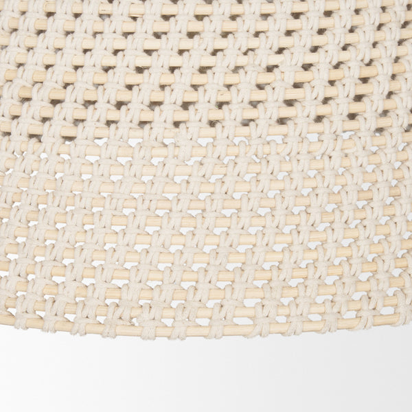Tosha 1-Light Tapered Cotton Rope Drum Pendant